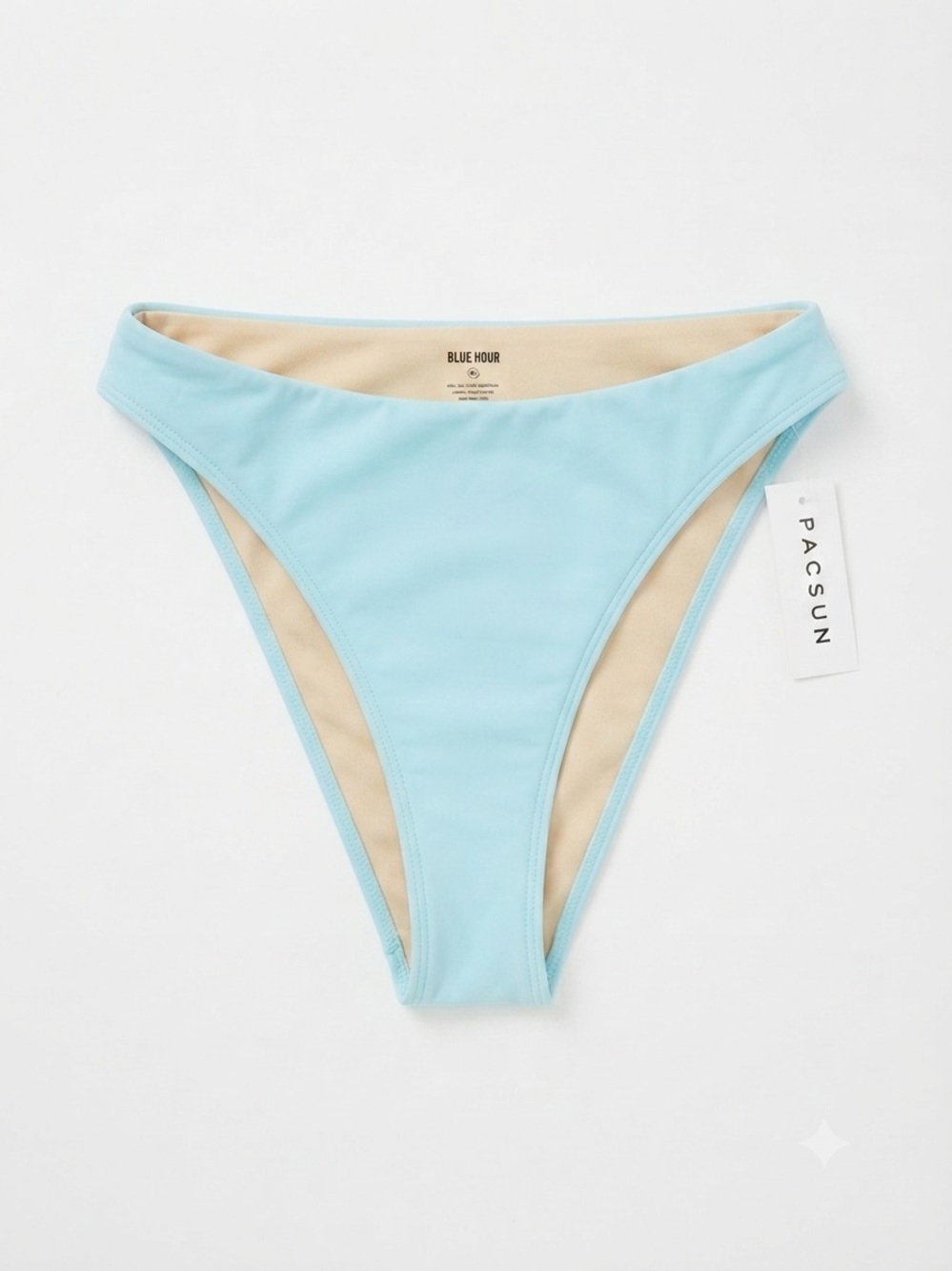 PacSun Blue Hour Light Blue High-Cut Bikini Bottom Size XS swimsuit beach chic